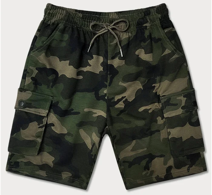 Pánské kraťasy v khaki barvě model 18409843 - J.STYLE Pánské kraťasy v khaki barvě model 18409843 - J.STYLE