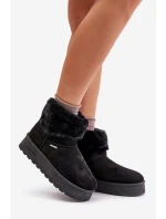 Sněhové boty na platformě s kožešinou Big Star OO274A108 Černé Sněhové boty na platformě s kožešinou Big Star OO274A108 Černé