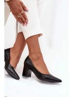 Lodičky na jehlovém podpatku se  černé model 21711473 - Boto