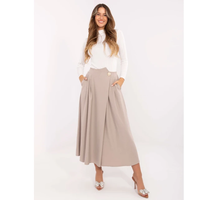 Spódnica IT SD model 21441143 beżowy - FPrice Spódnica IT SD model 21441143 beżowy - FPrice