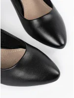 Luxusní  lodičky černé dámské na jehlovém podpatku