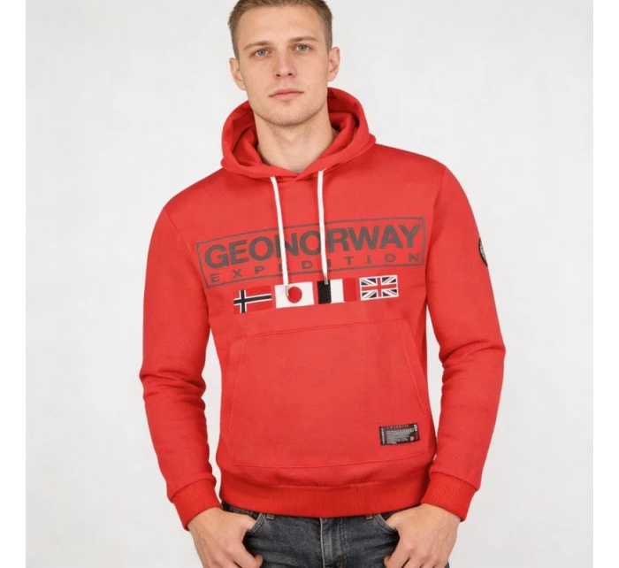 Geographical Norway Great DB 317 M WY8613H/GN-Red Mikina s kapucí