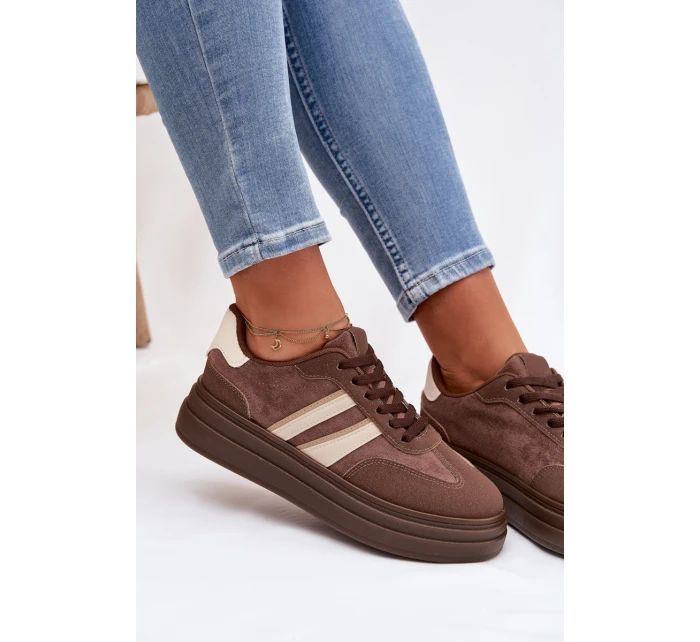 Dámské tenisky na platformě Hnědé model 21997866 - Boto