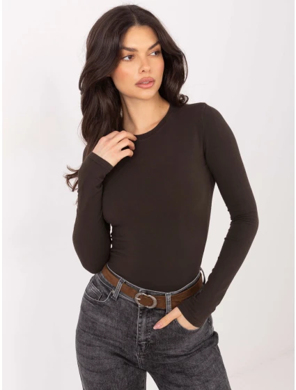 Bluzka WT BZ model 21875470 ciemny brązowy - FPrice Bluzka WT BZ model 21875470 ciemny brązowy - FPrice