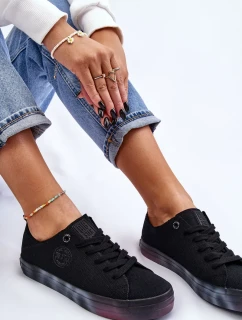 Dámské tenisky s barevnou platformou Big Star LL274239 Černá