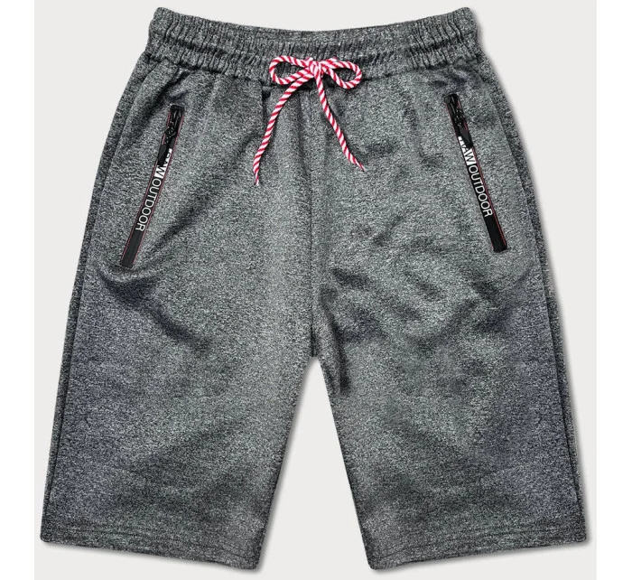 Tmavě šedé krátké pánské kraťasy model 18436097 - J.STYLE Tmavě šedé krátké pánské kraťasy model 18436097 - J.STYLE