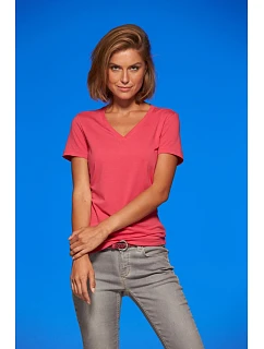 Daiber JN 928 Dámské elastické tričko s výstřihem do V 02.0928 pink