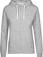 Promodoro 1751 Dámská mikina s kapucí "X.O" 40.1751 heather grey