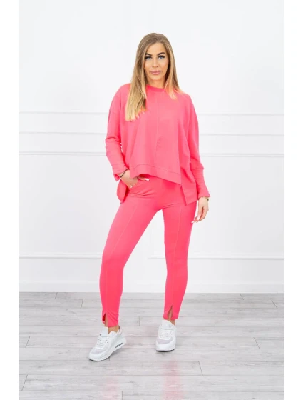Sada s oversize halenkou růžová neonová Sada s oversize halenkou růžová neonová