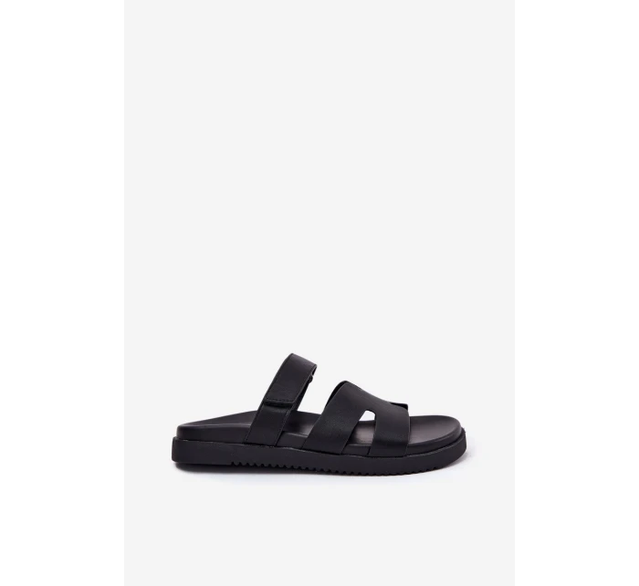 Dámské Pantofle Na Suchý Zip model 21697774 Černé - VINCEZA