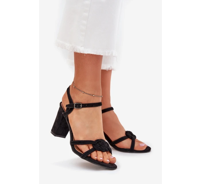 Dámské sandály na podpatku černé Mavira Dámské sandály na podpatku černé Mavira