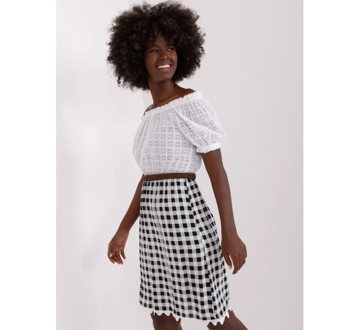 LK SK 506343 šaty.60P bílá a černá