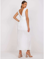 Bílé plisované večerní šaty značky Ewelina