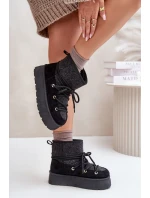 Sněhule s vázáním na platformě černé Mavora Sněhule s vázáním na platformě černé Mavora