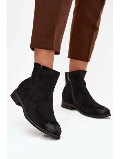 Dámské boty Vinceza – černé, na nízkém podpatku