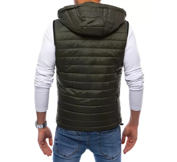 Pánská prošívaná zelená vesta FashionStreet TX4034