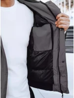 FashionStreet tmavě šedá pánská zimní bunda TX4306