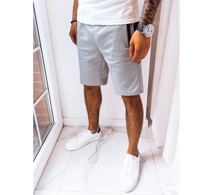 FashionStreet pánské světle šedé teplákové kraťasy SX2256
