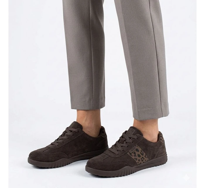 Dámské semišové hnědé sportovní polobotky Big Star TT274265 Dámské semišové hnědé sportovní polobotky Big Star TT274265