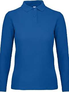 B&C ID.001 LSL /women Dámské piqué polo s dlouhým rukávem 01.0I13 royal blue