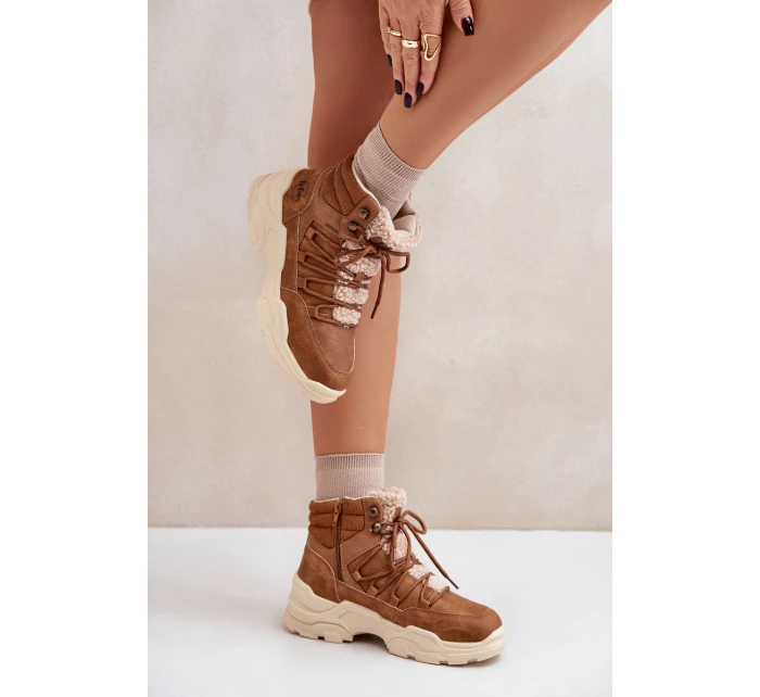 Zateplené Dámské Trekové Boty Lee Cooper LCJ-24-03-3061L Hnědé
