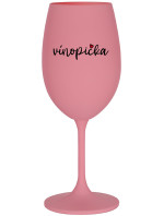 VÍNOPIČKA - růžová sklenice na víno 350 ml