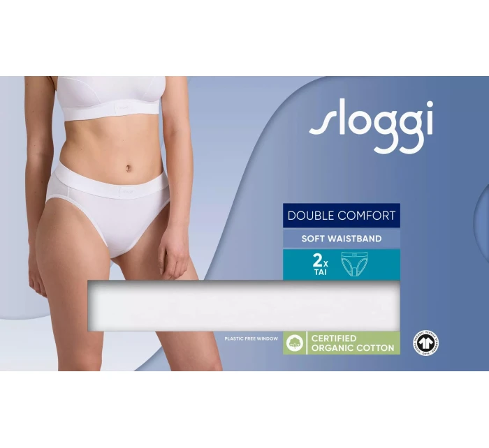 sloggi Double Comfort T Tai 2P - WHITE - SLOGGI WHITE - SLOGGI