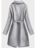 Šedý dámský kabát model 17064066 - MADE IN ITALY