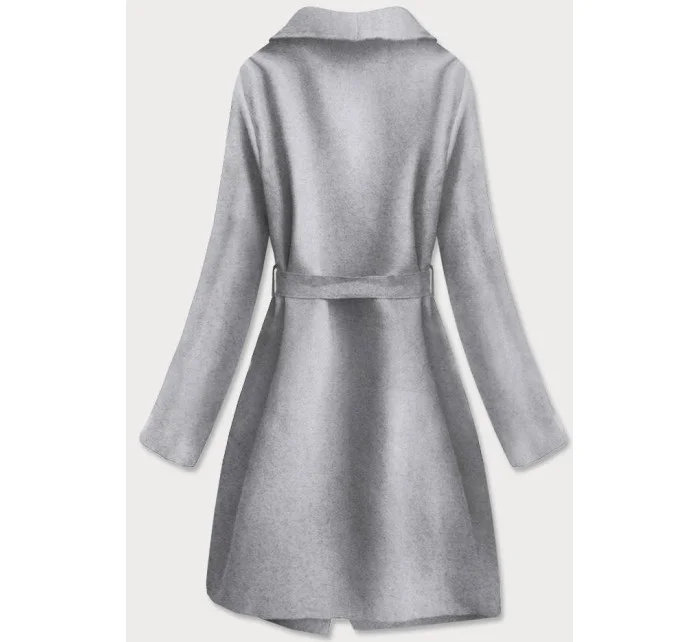 Šedý dámský kabát model 17064066 - MADE IN ITALY