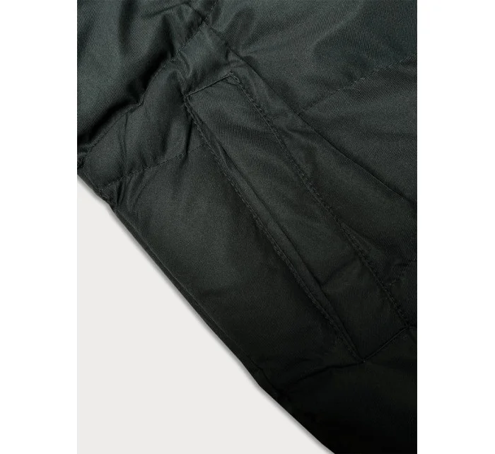 Krátká dámská prošívaná zimní bunda v army barvě J Style (5M3153-136)