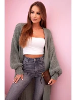 Svetr dlouhý kardigan tmavá máta