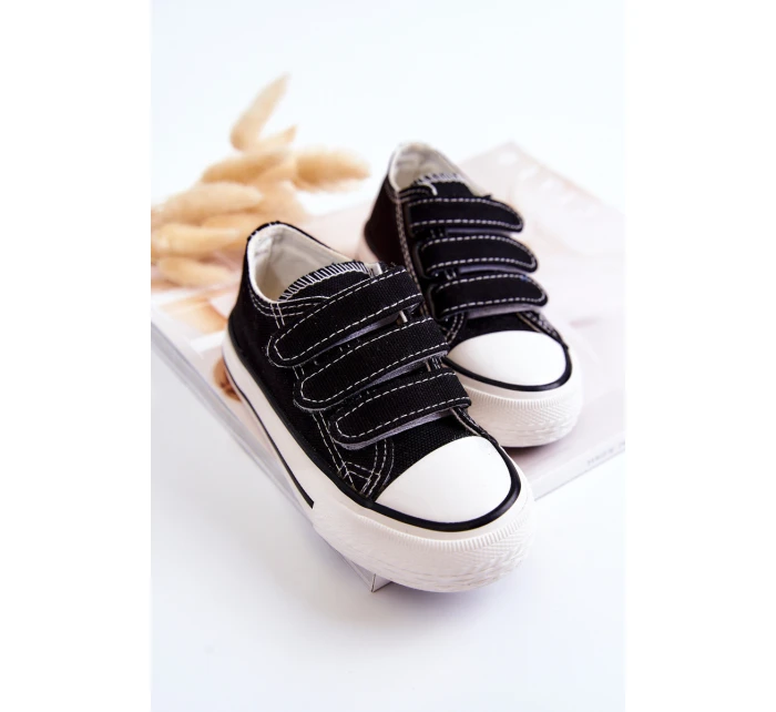 Dětské tenisky na suchý zip Černá Bernie Dětské tenisky na suchý zip Černá Bernie