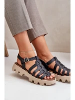 Kožené dámské sandály Zazoo model 21682172 černé - Boto Kožené dámské sandály Zazoo model 21682172 černé - Boto