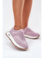 Semišové Sneakersy Na Platformě Dámské Big Star model 21694489 HIPOLY SYSTEM Fialové - Big Star Shoes Semišové Sneakersy Na Platformě Dámské Big Star model 21694489 HIPOLY SYSTEM Fialové - Big Star Shoes