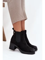 Dámské kotníkové boty na podpatku vyhřívané černé model 21707445 - Boto Dámské kotníkové boty na podpatku vyhřívané černé model 21707445 - Boto