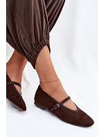 Felora Eko semišové balerínky s páskem