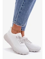 Materiálová Dámská Sportovní Obuv Bílá Helinae