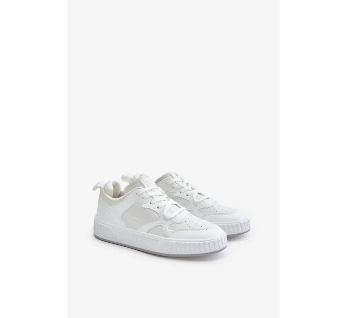 Pánské tenisky z eko kůže Big Star Bílé Pánské tenisky z eko kůže Big Star Bílé