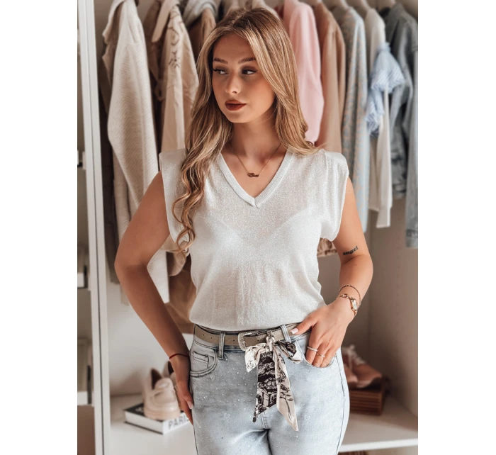 Dámská halenka krátká SELFINA ash FashionStreet MY2437 Dámská halenka krátká SELFINA ash FashionStreet MY2437