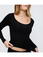 Beauty Layers Top Scoop Neck - BLACK - TRIUMPH BLACK - TRIUMPH