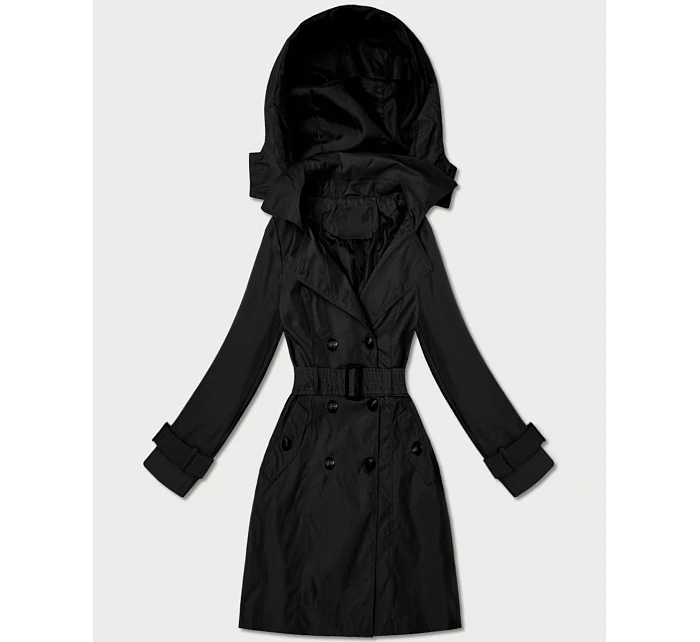 Elegantní dámský kabát s kapucí Goodlookin černý (T2-2238#-1) Elegantní dámský kabát s kapucí Goodlookin černý (T2-2238#-1)