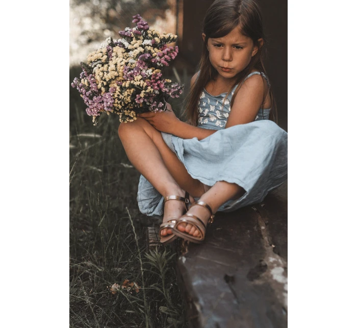 Dětské sandály s popruhy Růžové zlato Isla Dětské sandály s popruhy Růžové zlato Isla