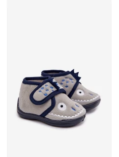 Dětské bačkory na suchý zip – šedé Jeselle