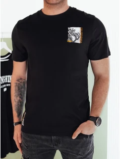 Pánské tričko s potiskem černé FashionStreet RX5482