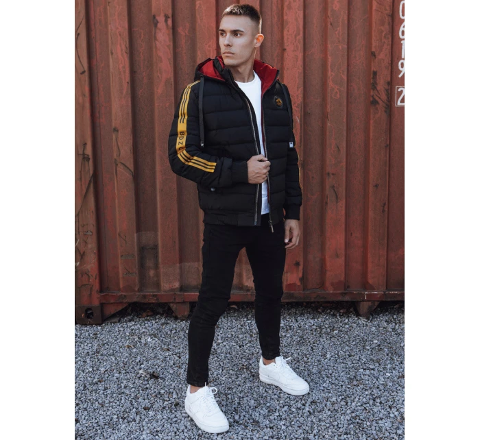 Pánská prošívaná zimní bunda s kapucí černá Dstreet model 21980290 - FashionStreet Pánská prošívaná zimní bunda s kapucí černá Dstreet model 21980290 - FashionStreet