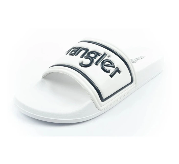 Pánské pohodlné sportovní žabky Wrangler Averell Slider white Pánské pohodlné sportovní žabky Wrangler Averell Slider white