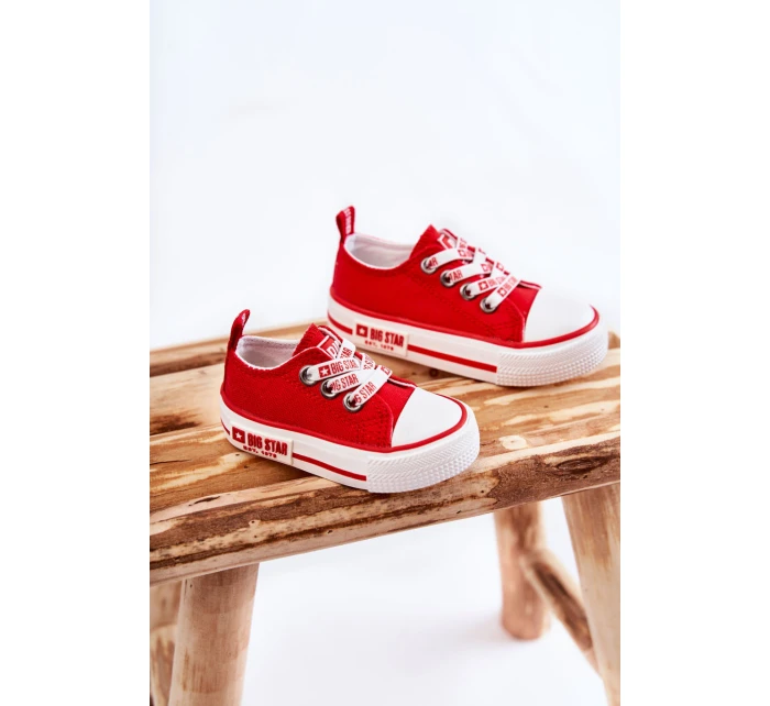Dětské látkové tenisky BIG STAR model 21594696 červená - Big Star Shoes Dětské látkové tenisky BIG STAR model 21594696 červená - Big Star Shoes