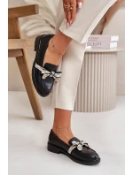 Kožené Dámské Polobotky Mokasíny Černé model 21631234 - S.Barski