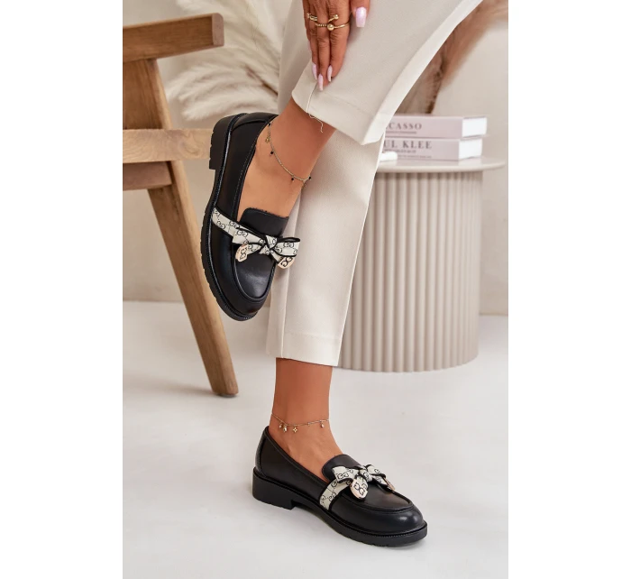 Kožené Dámské Polobotky Mokasíny Černé model 21631234 - S.Barski