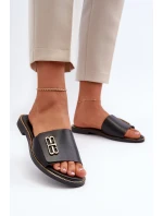 Zazoo 40384 Elegantní Dámské Kožené Černé Žabky Zazoo 40384 Elegantní Dámské Kožené Černé Žabky